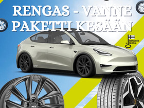 Kesrengas - vanne paketti Tesla Model Y, Renkaat ja vanteet, Salo, Tori.fi