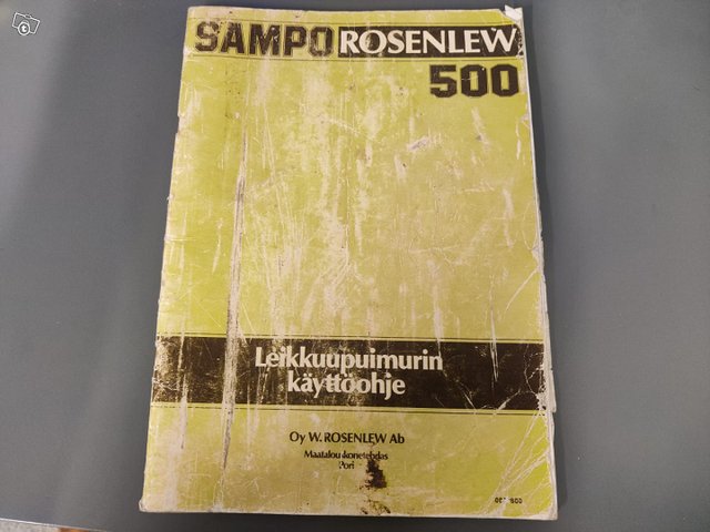 Sampo Rosenlew 500 leikkuupuimurin ohjekirja 1