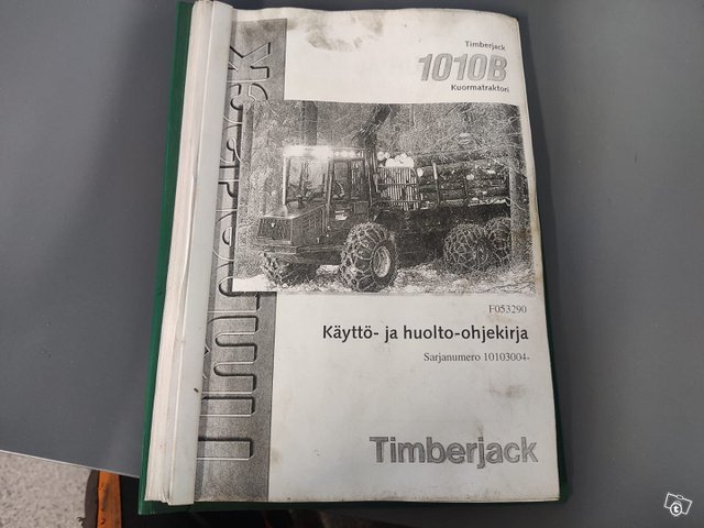 Timberjack 1010B kuormatraktorin ohjekirja, kuva 1