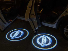 Nissan logolliset projektorivalot oviin;2kpl sarja, Lisvarusteet ja autotarvikkeet, Auton varaosat ja tarvikkeet, Oulu, Tori.fi