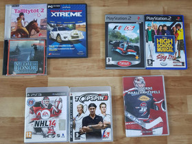 PS 2,ps3 ja PC pelit, Pelikonsolit ja pelaaminen, Viihde-elektroniikka, Kempele, Tori.fi