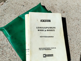 FAHR leikkuupuimurin ohjekirja, Maatalous, Eura, Tori.fi