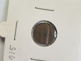 1 pennin kolikko v. 1915, Rahat ja mitalit, Keräily, Nokia, Tori.fi