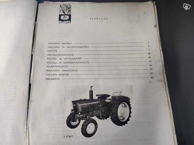 John Deere 2120 ohjekirja traktoriin 2