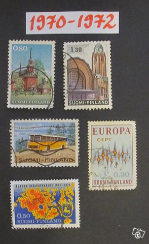 Suomi postimerkkejä 1970-1972