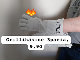 Grilliksine, nahkaa, 3paria setti, Muut keittitarvikkeet, Keittitarvikkeet ja astiat, Oulu, Tori.fi