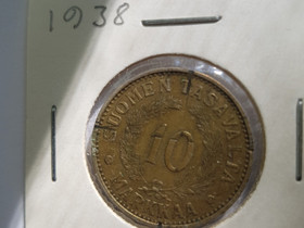 10 markan kolikko v. 1938, Rahat ja mitalit, Keräily, Nokia, Tori.fi