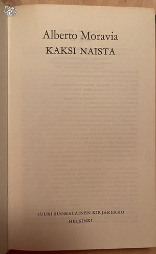 Alberto Moravia: Kaksi naista, ...