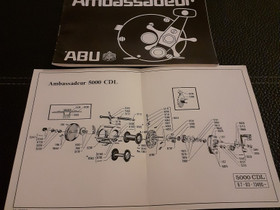 Abu Ambassadeur 5000CDL ohjekirja ja hajoituskuva, Kelat, vavat ja onget, Metsästys ja kalastus, Vantaa, Tori.fi Abu Ambassadeur 5000CDL ohjekirja ja hajoituskuva, Kelat, vavat ja onget, Metsästys ja kalastus, Vantaa, Tori.fi