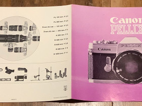 Canon Pellix esite, Muu valokuvaus, Kamerat ja valokuvaus, Hyvinkää, Tori.fi Canon Pellix esite, Muu valokuvaus, Kamerat ja valokuvaus, Hyvinkää, Tori.fi