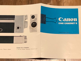 Canon Cine Canonet 8 esite, Muu valokuvaus, Kamerat ja valokuvaus, Hyvinkää, Tori.fi