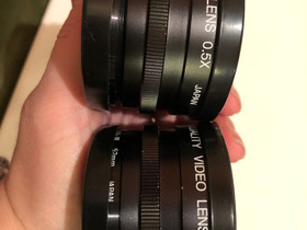 0,5x ja 1,5x videolinssi 52mm ja kotelo, Objektiivit, Kamerat ja valokuvaus, Helsinki, Tori.fi 0,5x ja 1,5x videolinssi 52mm ja kotelo, Objektiivit, Kamerat ja valokuvaus, Helsinki, Tori.fi
