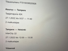 Junalla Keuruulta Helsinkiin ja takaisin, Matkat, risteilyt ja lentoliput, Matkat ja liput, Keuruu, Tori.fi