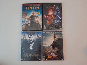 Tintin seikkailut, Maleficient, Black Panther, SW, Elokuvat, Helsinki, Tori.fi