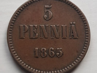 5 penni 1865