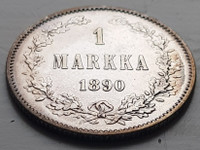 1mk hopeaa 1890