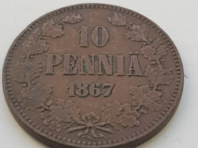 10 penniä 1867, Rahat ja mitalit, Keräily, Rovaniemi, Tori.fi