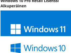 Windows 10/11Pro/Home Retail Lisenssi Alkuperäinen, Tietokoneohjelmat, Tietokoneet ja lisälaitteet, Vantaa, Tori.fi Windows 10/11Pro/Home Retail Lisenssi Alkuperäinen, Tietokoneohjelmat, Tietokoneet ja lisälaitteet, Vantaa, Tori.fi