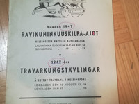 1947 Ravikuninkuuskilpa-ajot ohjelma