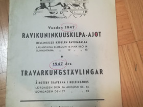 1947 Ravikuninkuuskilpa-ajot ohjelma, Muut hevostarvikkeet, Hevoset ja hevosurheilu, Toholampi, Tori.fi 1947 Ravikuninkuuskilpa-ajot ohjelma, Muut hevostarvikkeet, Hevoset ja hevosurheilu, Toholampi, Tori.fi