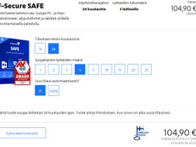 Alkuperäinen F-Secure SAFE 5 Laitetta 4 Vuotta, Tietokoneohjelmat, Tietokoneet ja lisälaitteet, Helsinki, Tori.fi Alkuperäinen F-Secure SAFE 5 Laitetta 4 Vuotta, Tietokoneohjelmat, Tietokoneet ja lisälaitteet, Helsinki, Tori.fi