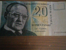 1993 vuoden 20 mk seteli, Rahat ja mitalit, Keräily, Lappeenranta, Tori.fi 1993 vuoden 20 mk seteli, Rahat ja mitalit, Keräily, Lappeenranta, Tori.fi
