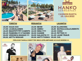 Hanko Sommarfest perjantain liput, 4 kpl, Keikat, konsertit ja tapahtumat, Matkat ja liput, Jyväskylä, Tori.fi