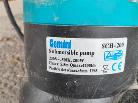 Uppopumppu Gemini, Työkalut, tikkaat ja laitteet, Rakennustarvikkeet ja työkalut, Hollola, Tori.fi Uppopumppu Gemini, Työkalut, tikkaat ja laitteet, Rakennustarvikkeet ja työkalut, Hollola, Tori.fi