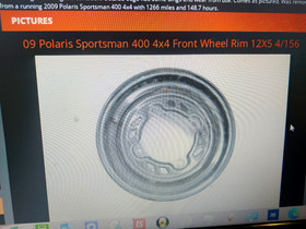 Polaris vanne 12"x 5", Mönkijän varaosat ja tarvikkeet, Mototarvikkeet ja varaosat, Vantaa, Tori.fi Polaris vanne 12"x 5", Mönkijän varaosat ja tarvikkeet, Mototarvikkeet ja varaosat, Vantaa, Tori.fi
