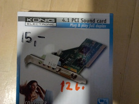 Konig 4.1 PCI äänikortti, Komponentit, Tietokoneet ja lisälaitteet, Iisalmi, Tori.fi