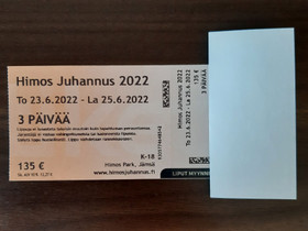 HIMOS Juhannus 2022, 3:n pvän. lippu, Keikat, konsertit ja tapahtumat, Matkat ja liput, Jämsä, Tori.fi HIMOS Juhannus 2022, 3:n pvän. lippu, Keikat, konsertit ja tapahtumat, Matkat ja liput, Jämsä, Tori.fi