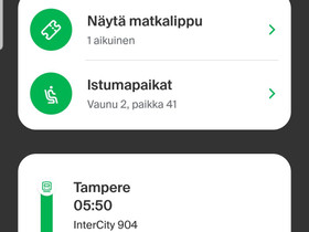 Junalippu Tampereelta Turkuun, Matkat, risteilyt ja lentoliput, Matkat ja liput, Tampere, Tori.fi