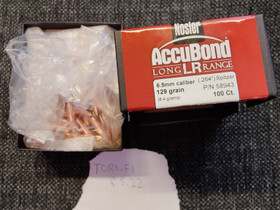 .264"/6,5mm Nosler Accubond LR 129 gr/8,4g luoteja, Metsästystarvikkeet, Metsästys ja kalastus, Kannus, Tori.fi .264"/6,5mm Nosler Accubond LR 129 gr/8,4g luoteja, Metsästystarvikkeet, Metsästys ja kalastus, Kannus, Tori.fi