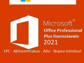 Office 2021 Pro Plus ELINIKÄINEN, Tietokoneohjelmat, Tietokoneet ja lisälaitteet, Espoo, Tori.fi Office 2021 Pro Plus ELINIKÄINEN, Tietokoneohjelmat, Tietokoneet ja lisälaitteet, Espoo, Tori.fi