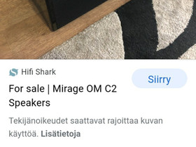Mirage om c2, Audio ja musiikkilaitteet, Viihde-elektroniikka, Tampere, Tori.fi Mirage om c2, Audio ja musiikkilaitteet, Viihde-elektroniikka, Tampere, Tori.fi