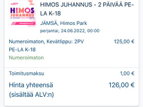 Himos juhannus, 2 päivää PE-LA, Keikat, konsertit ja tapahtumat, Matkat ja liput, Saarijärvi, Tori.fi Himos juhannus, 2 päivää PE-LA, Keikat, konsertit ja tapahtumat, Matkat ja liput, Saarijärvi, Tori.fi