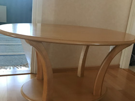 Ovaalin mallinen puinen sohvapöytä, Pöydät ja tuolit, Sisustus ja huonekalut, Pori, Tori.fi