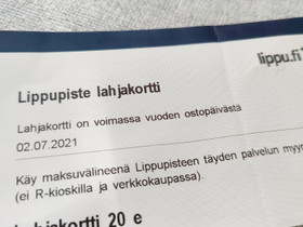 Lippupisteen lahjakortti, Keikat, konsertit ja tapahtumat, Matkat ja liput, Turku, Tori.fi Lippupisteen lahjakortti, Keikat, konsertit ja tapahtumat, Matkat ja liput, Turku, Tori.fi