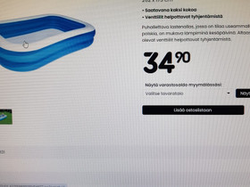 Ilmatäytteinen uima-allas ja pumppu, Uinti ja sukellus, Urheilu ja ulkoilu, Kajaani, Tori.fi Ilmatäytteinen uima-allas ja pumppu, Uinti ja sukellus, Urheilu ja ulkoilu, Kajaani, Tori.fi