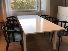 Ruokapöytä valkoinen, Pöydät ja tuolit, Sisustus ja huonekalut, Espoo, Tori.fi