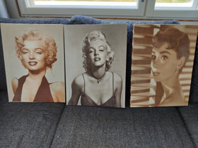 Marilyn Monroe ja Audry Hepburn, Taulut, Sisustus ja huonekalut, Tampere, Tori.fi