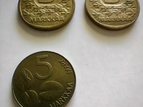 5 mk kolikoita, Rahat ja mitalit, Keräily, Kalajoki, Tori.fi 5 mk kolikoita, Rahat ja mitalit, Keräily, Kalajoki, Tori.fi
