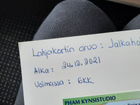 Lahjakortti jalkahoito, Kauneudenhoito ja kosmetiikka, Terveys ja hyvinvointi, Porvoo, Tori.fi Lahjakortti jalkahoito, Kauneudenhoito ja kosmetiikka, Terveys ja hyvinvointi, Porvoo, Tori.fi