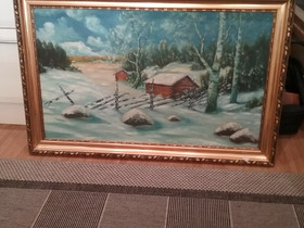 Talvimaisema iso öljyvärityö, Antiikki ja taide, Sisustus ja huonekalut, Ulvila, Tori.fi Talvimaisema iso öljyvärityö, Antiikki ja taide, Sisustus ja huonekalut, Ulvila, Tori.fi
