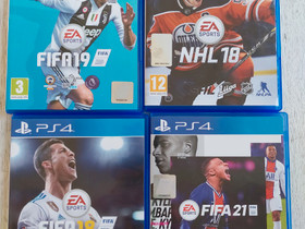 FIFA-ja NHL PS4, Pelikonsolit ja pelaaminen, Viihde-elektroniikka, Espoo, Tori.fi