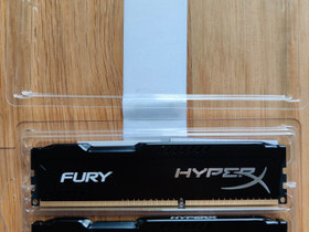 Kingston HyperX Fury Black DDR3 1600MHz 2x4gb, Komponentit, Tietokoneet ja lisälaitteet, Jyväskylä, Tori.fi