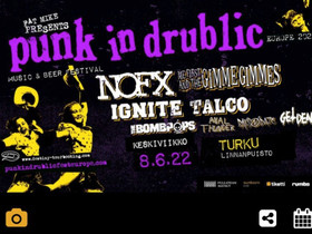 Punk in Drublic Turku 8.6.22, Keikat, konsertit ja tapahtumat, Matkat ja liput, Turku, Tori.fi Punk in Drublic Turku 8.6.22, Keikat, konsertit ja tapahtumat, Matkat ja liput, Turku, Tori.fi