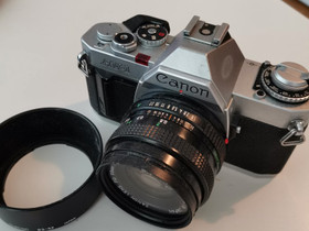 Canon AV-1 kahdella objektiivilla ja salamalla, Kamerat, Kamerat ja valokuvaus, Turku, Tori.fi Canon AV-1 kahdella objektiivilla ja salamalla, Kamerat, Kamerat ja valokuvaus, Turku, Tori.fi