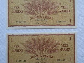 6 kpl markan seteleitä 1963, Rahat ja mitalit, Keräily, Jyväskylä, Tori.fi