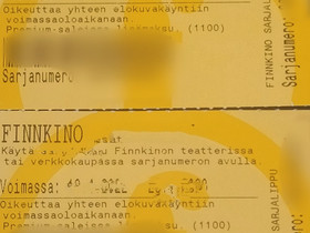 Finnkino lippu, Keikat, konsertit ja tapahtumat, Matkat ja liput, Riihimäki, Tori.fi Finnkino lippu, Keikat, konsertit ja tapahtumat, Matkat ja liput, Riihimäki, Tori.fi